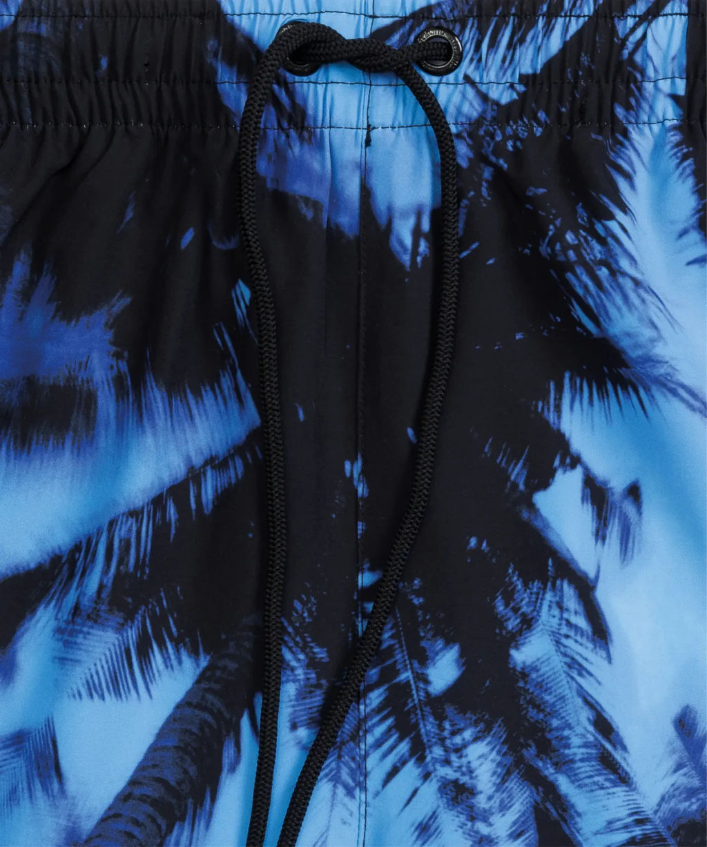 ATLANTIC KMB-227 Шорты мужские пляжные 4Way Stretch Palms голубой + черный