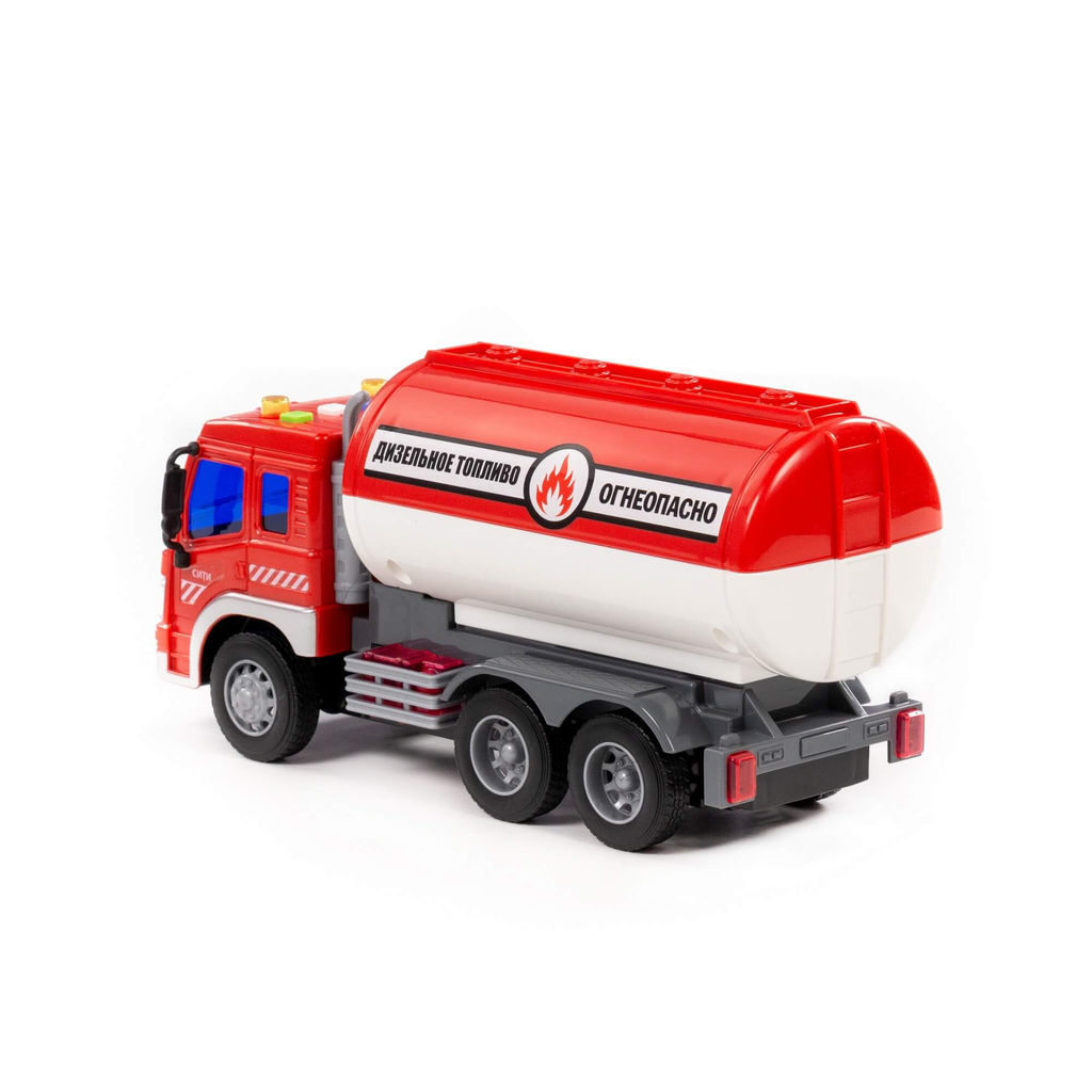 Сити, автомобиль с цистерной инерционный (со светом и звуком) (красный) (в коробке) - Полесье фото 9