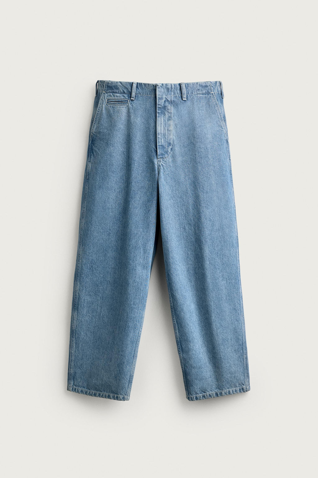 PANTAL?N CHINO DENIM STRAIGHT FIT / Azul claro - Zara фото 6