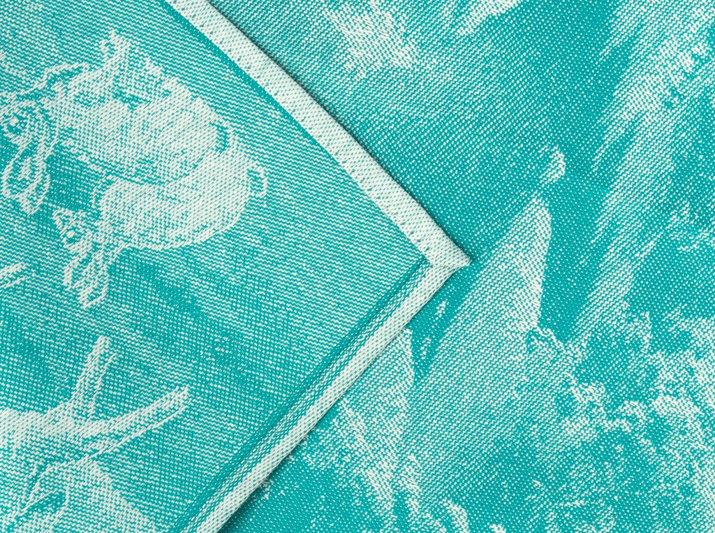 07с-39ЯК 50*70 Полотенце "Зимний лес" цв. изумруд