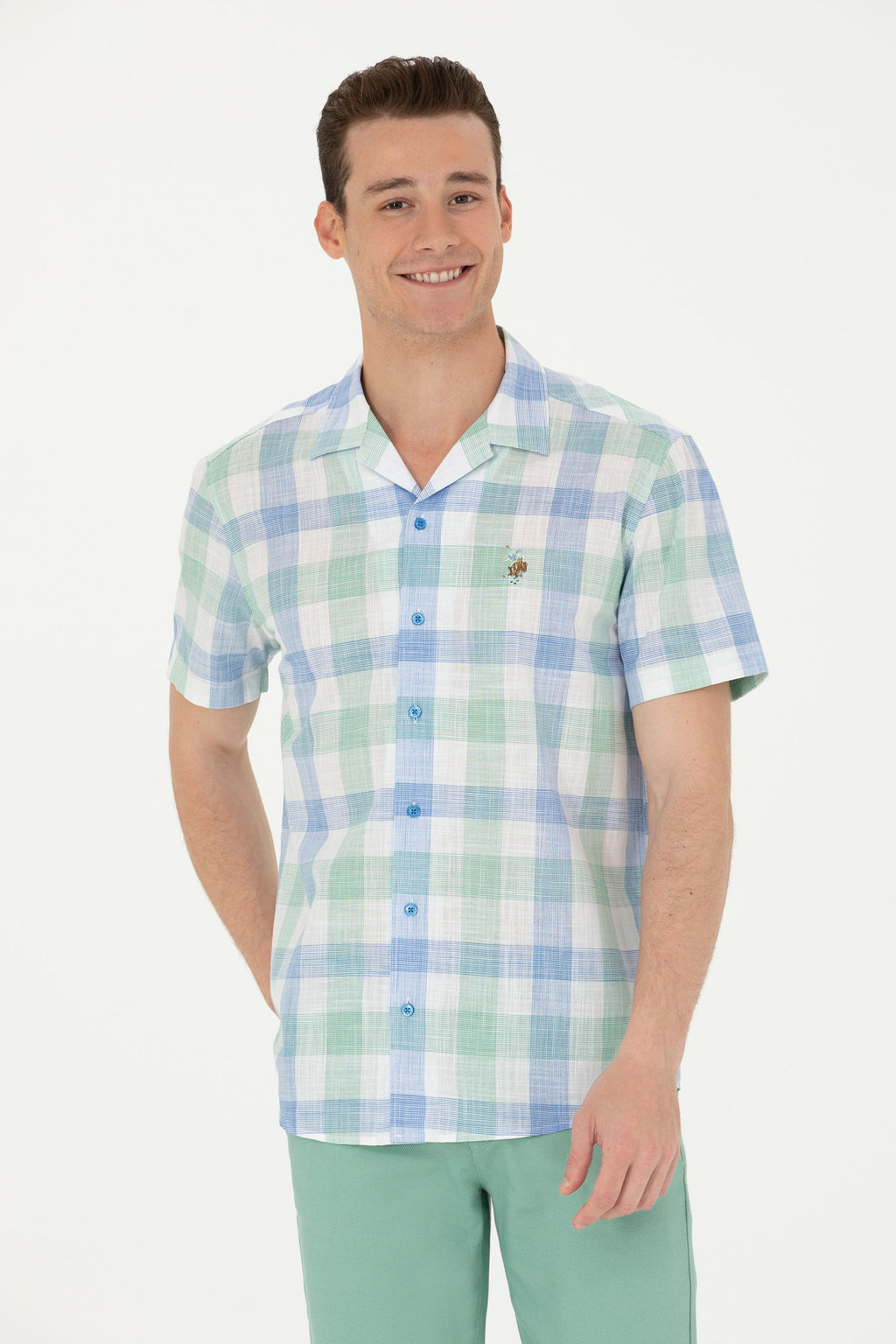 U. S. Polo Assn Мужская рубашка Saks с коротким рукавом - U.s. polo assn фото 15