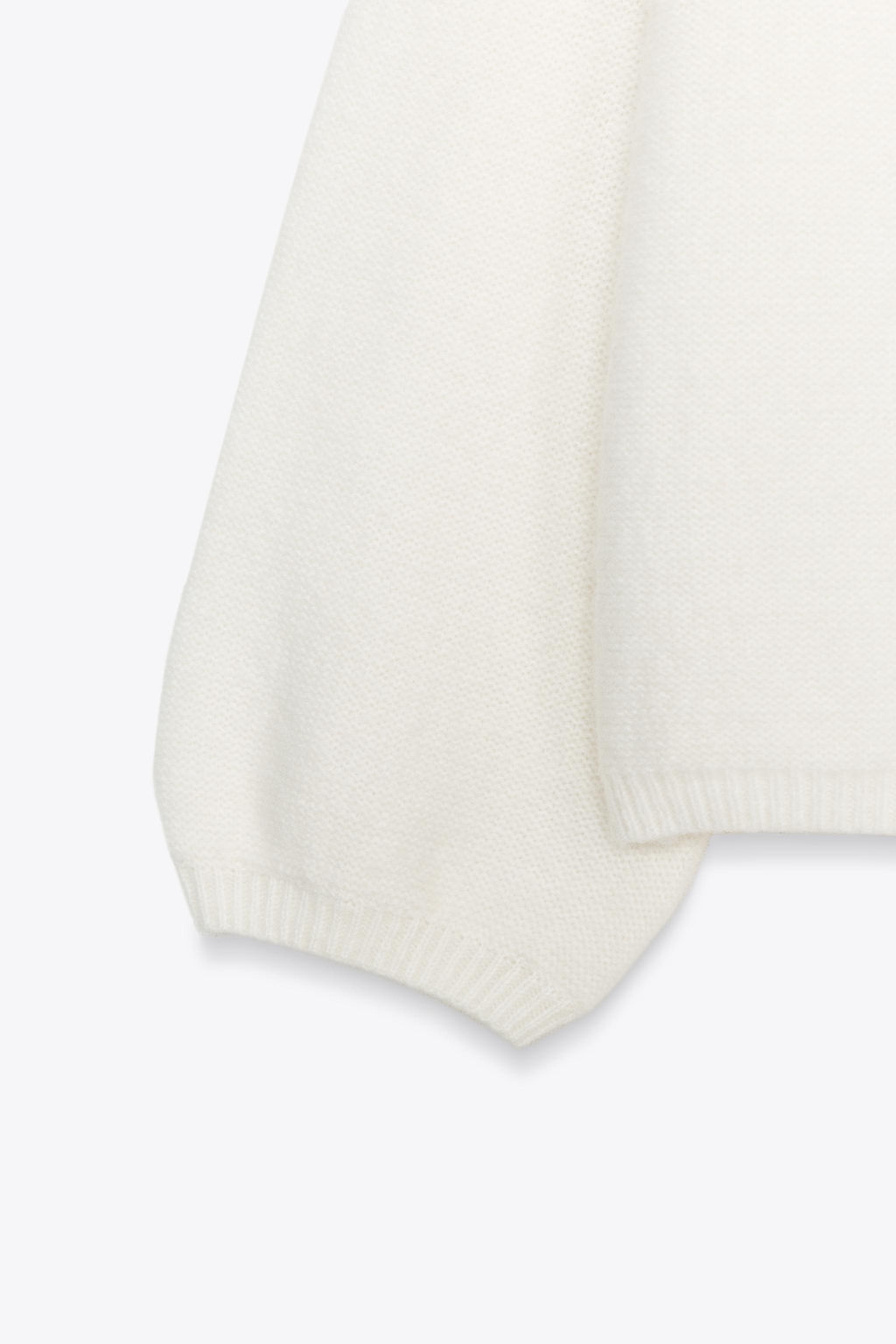 WOOL PUFF SLEEVE KNIT SWEATER
