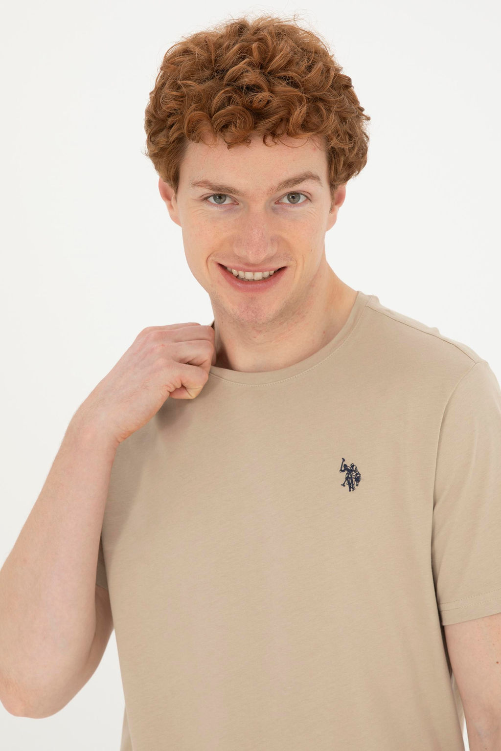 Мужская базовая футболка светло-хаки - U.s. polo assn фото 2