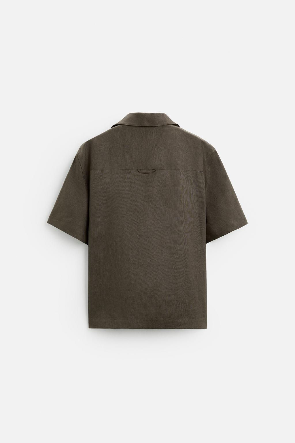 100% LINEN SHIRT - Zara фото 9