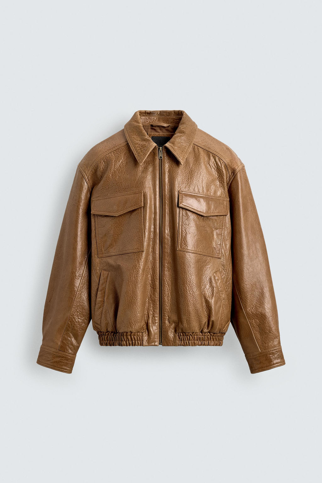LEATHER JACKET WITH POCKETS - Zara фото 15