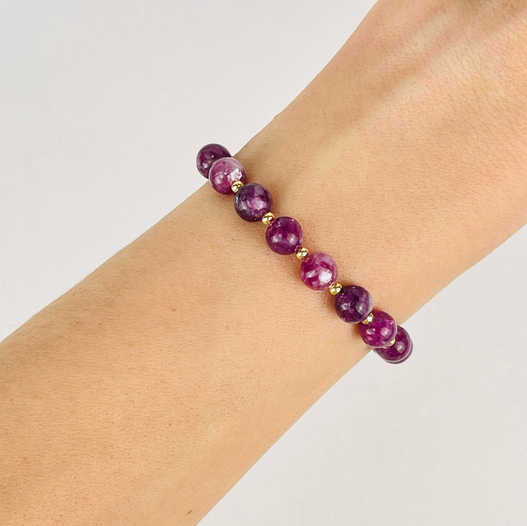 Браслет регулируемый из Лепидолита от 16 см