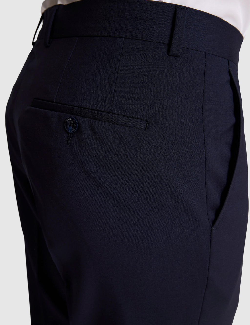 Lacivert Slim Fit %100 Y_n Mono Yaka Tak_m Elbise