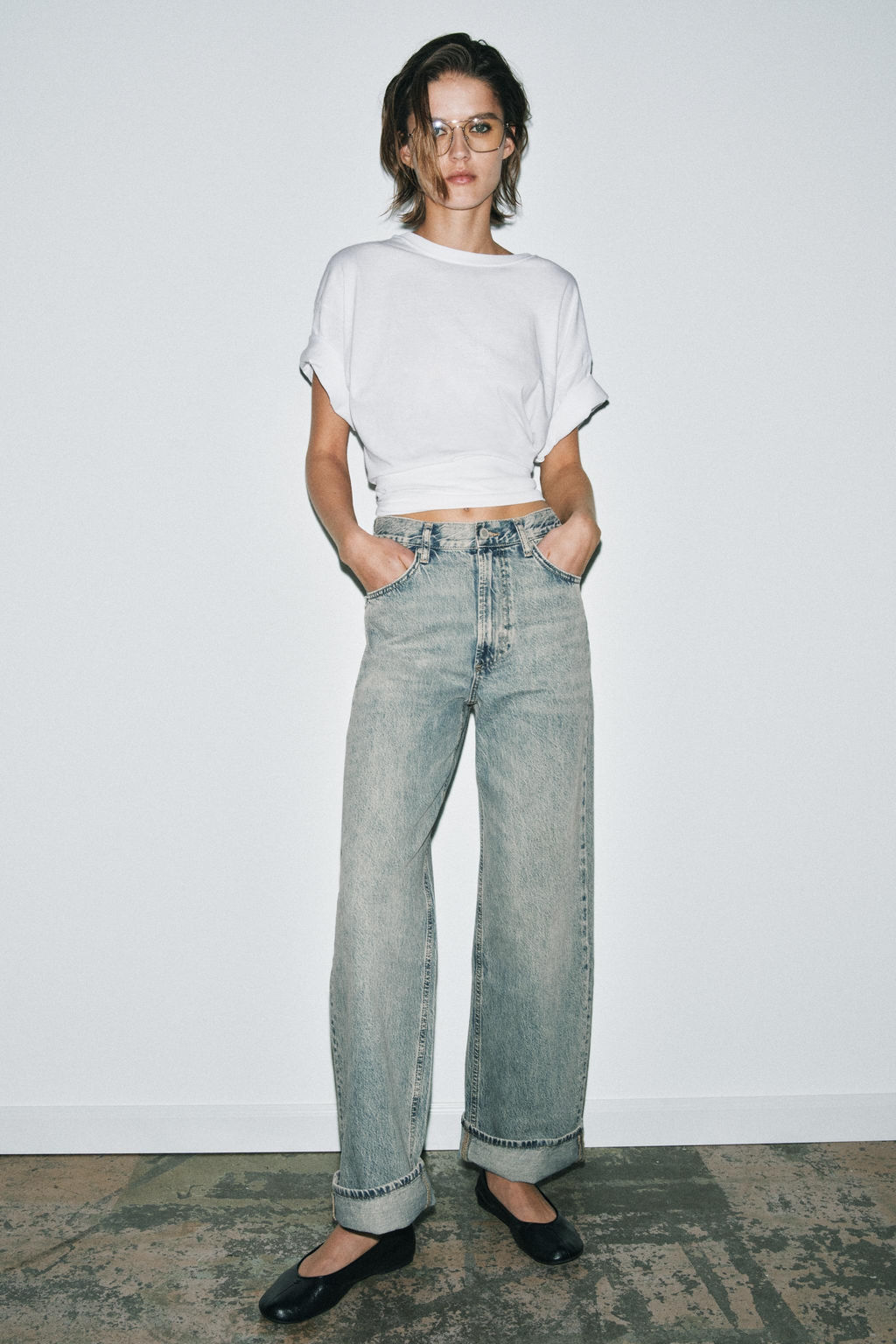 ZW COLLECTION MID-WAIST BAGGY JEANS - Zara фото 11