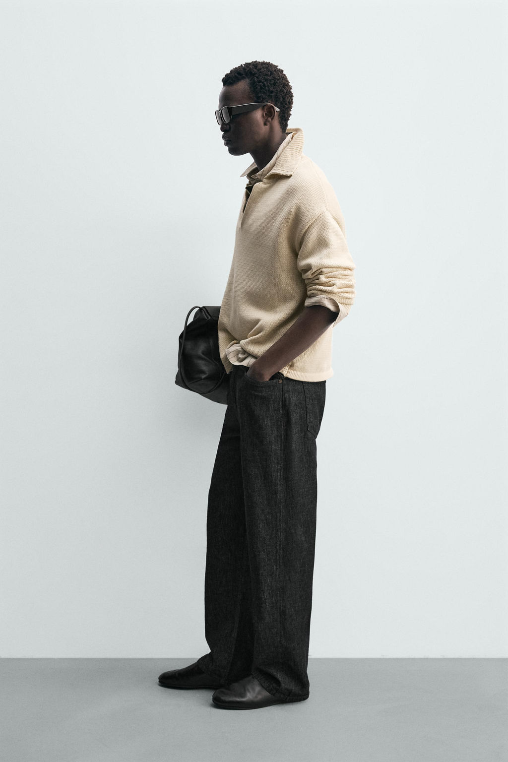 COTTON BLEND KNIT POLO SHIRT - Zara фото 4