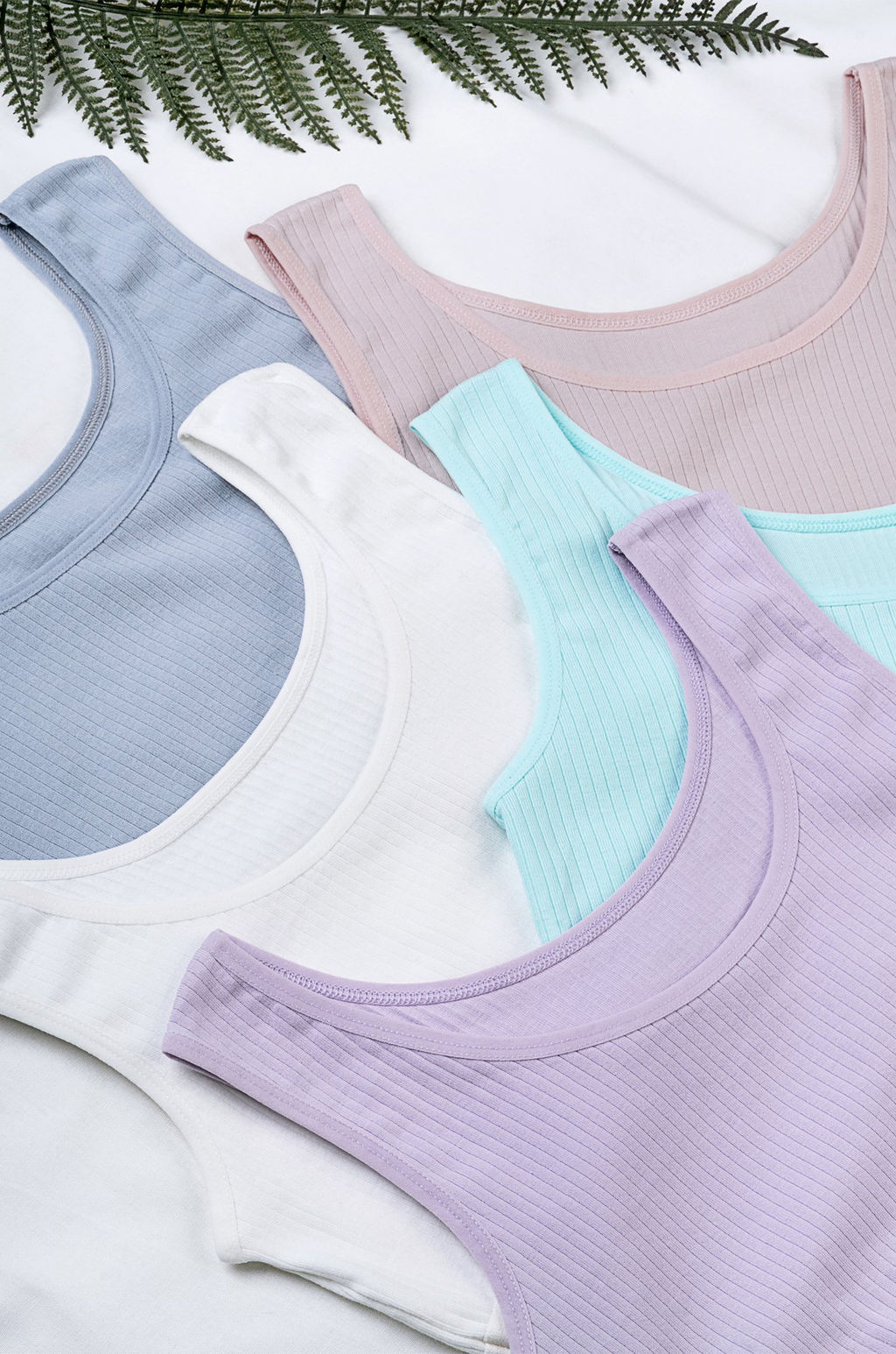 Майка-топ в рубчик для девочки 5шт. Happyfox