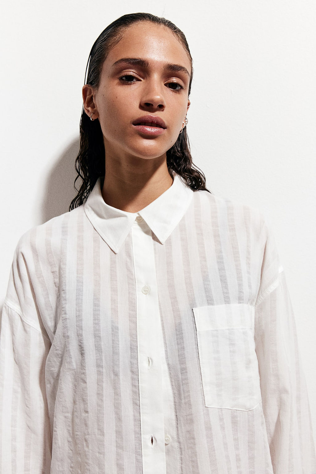 Camisa oversize de algodon - H&m фото 3