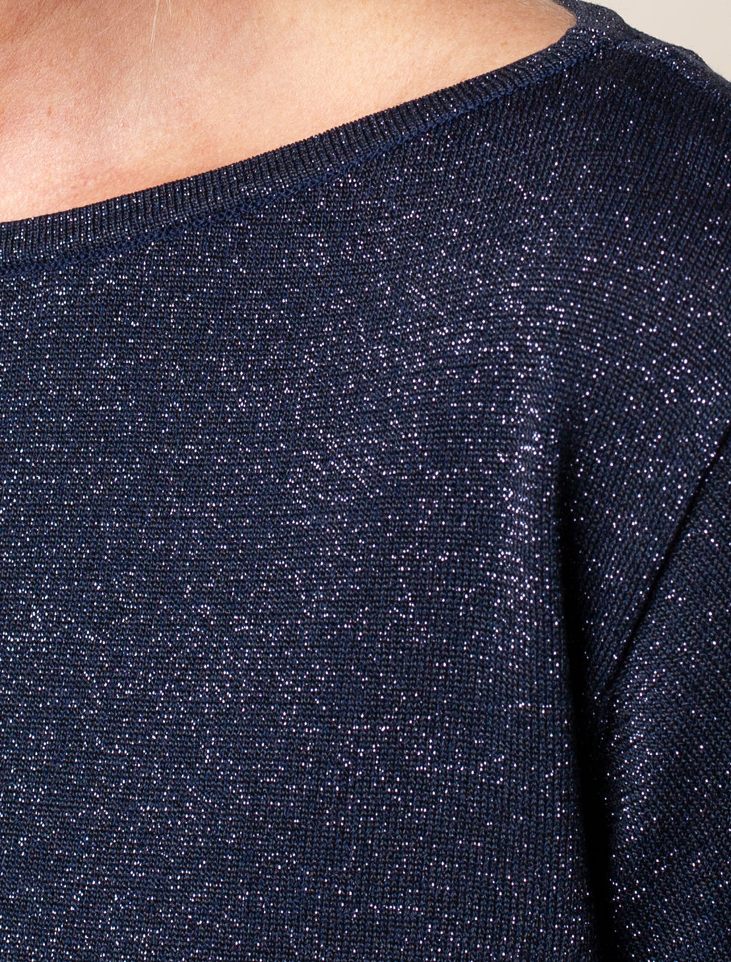 VILATTE / Тонкий джемпер из вискозы с мягким люрексом  фото 3