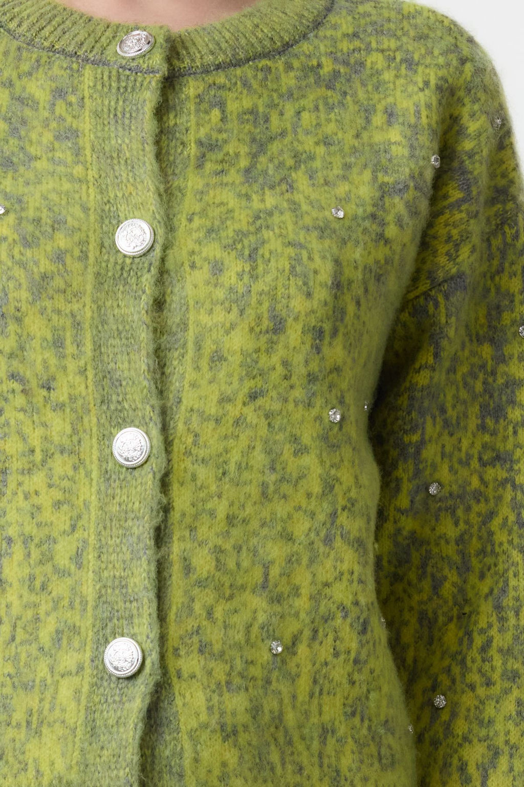 TRENDYOLMILLA Antrasit Yumusak Dokulu Desenli Ceket Gorunumlu Triko H?rka TWOAW25HI00185 фото 3