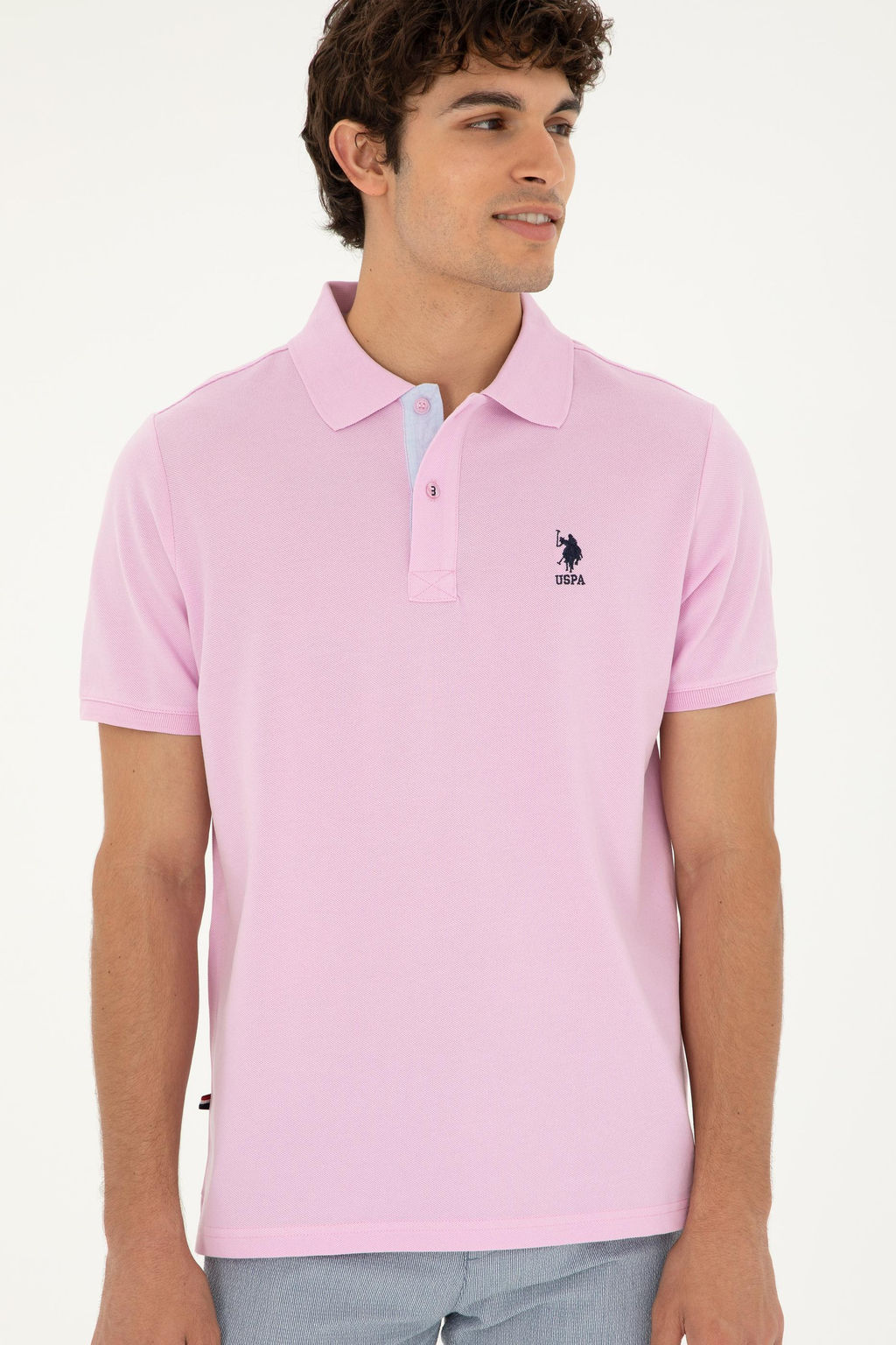 Мужская розовая базовая футболка Неожиданная скидка в корзине - U.s. polo assn фото 10