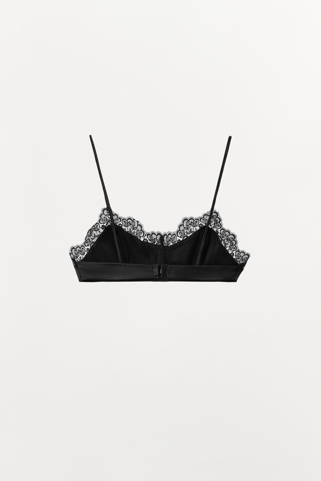 SUJETADOR PIEL 100% ENCAJE / Negro - Zara фото 3