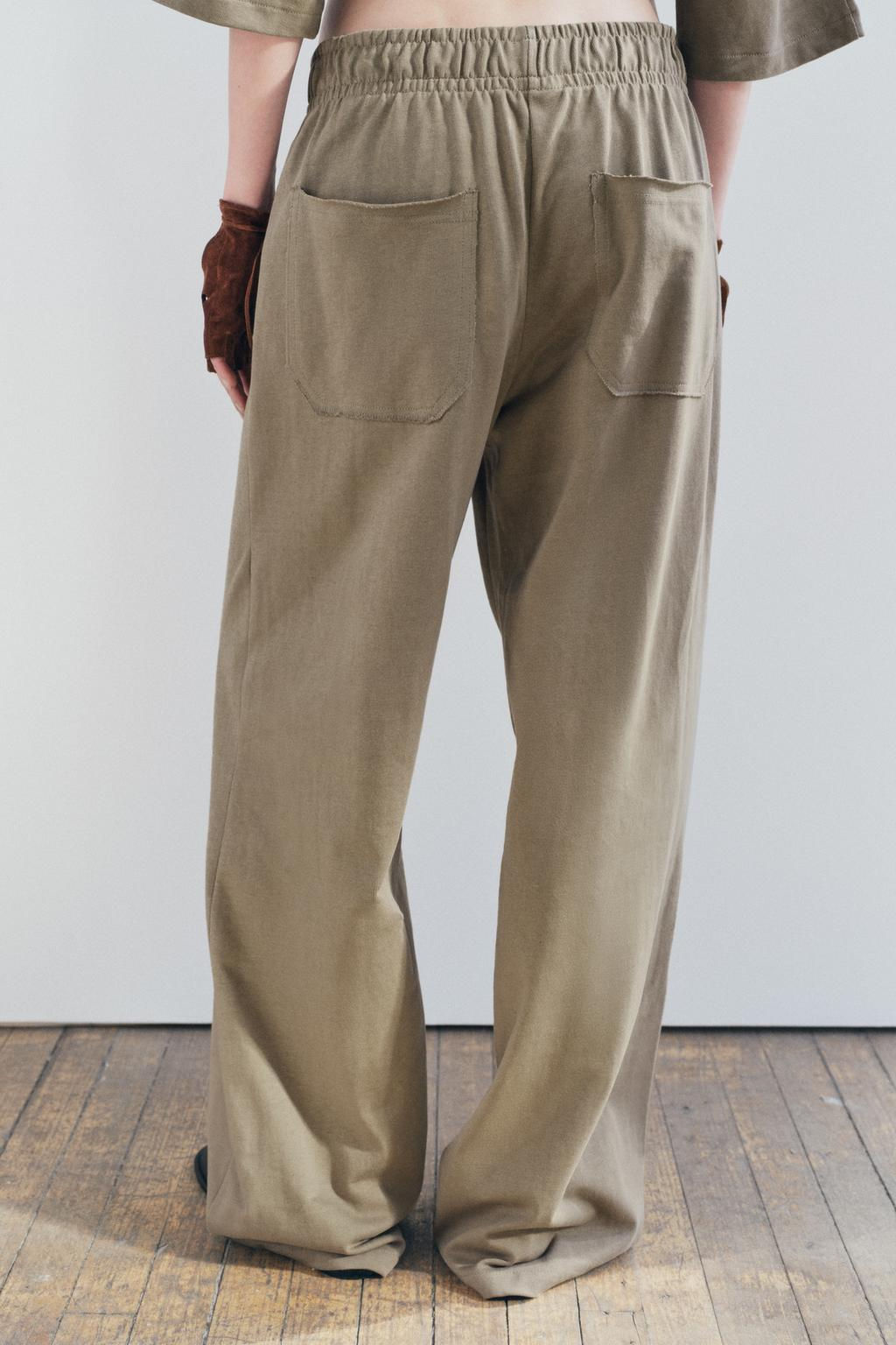 COTTON STRAIGHT-LEG TROUSERS - Zara фото 35