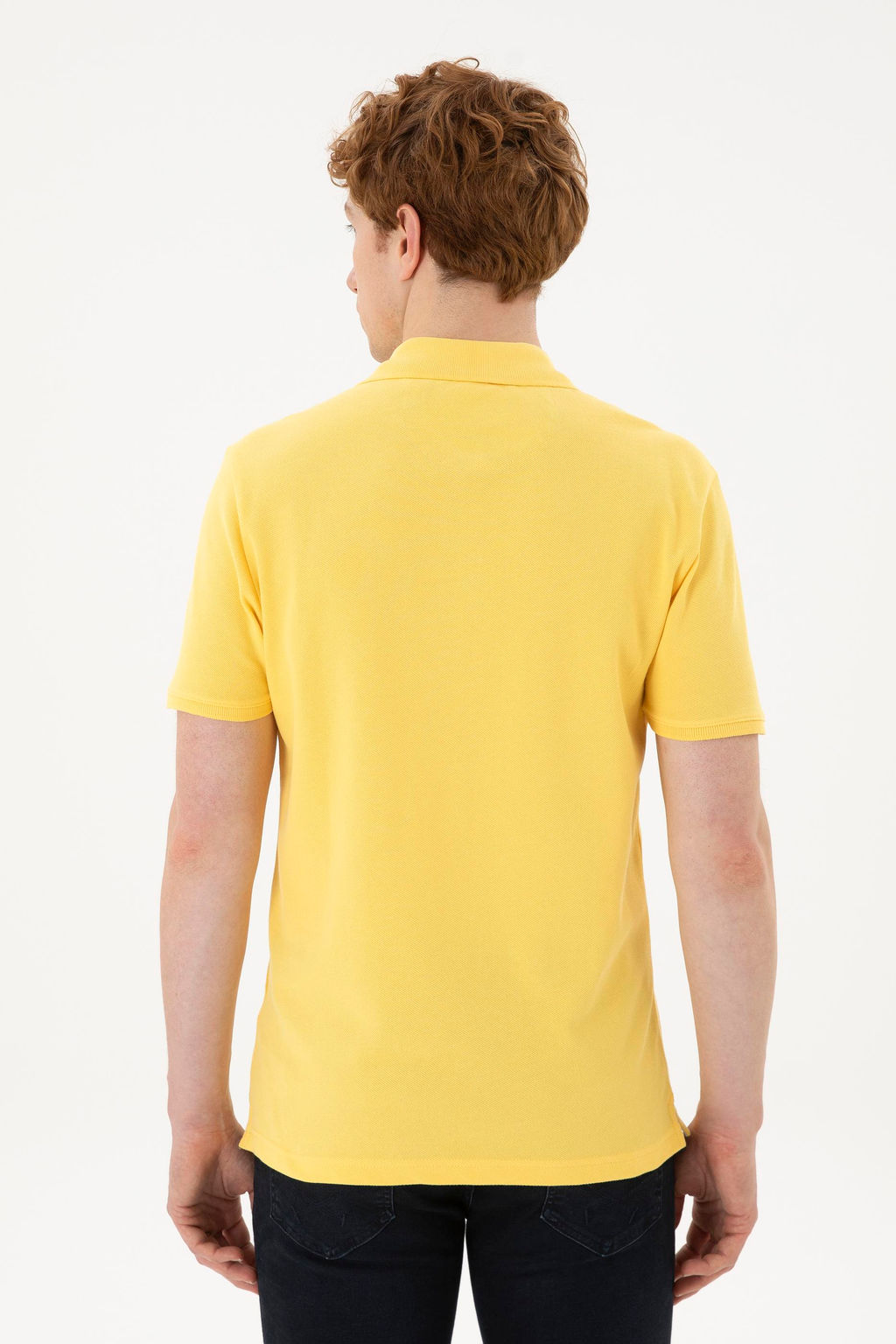 Мужская желтая базовая футболка Неожиданная скидка в корзине - U.s. polo assn фото 5