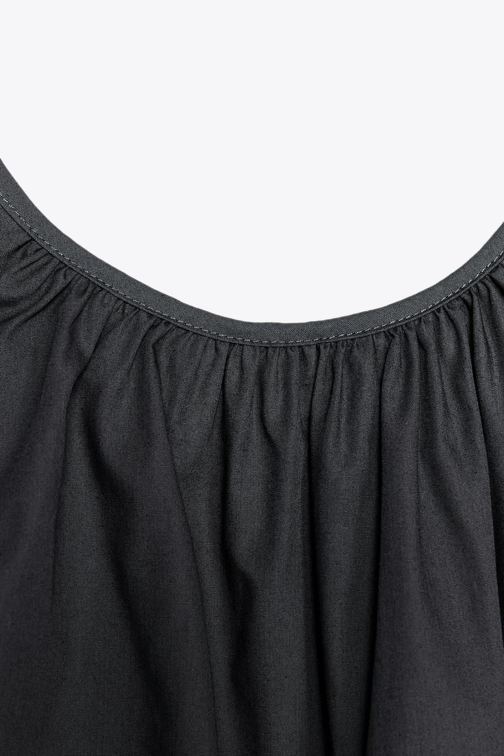 DRAPED POPLIN TOP - Zara фото 8