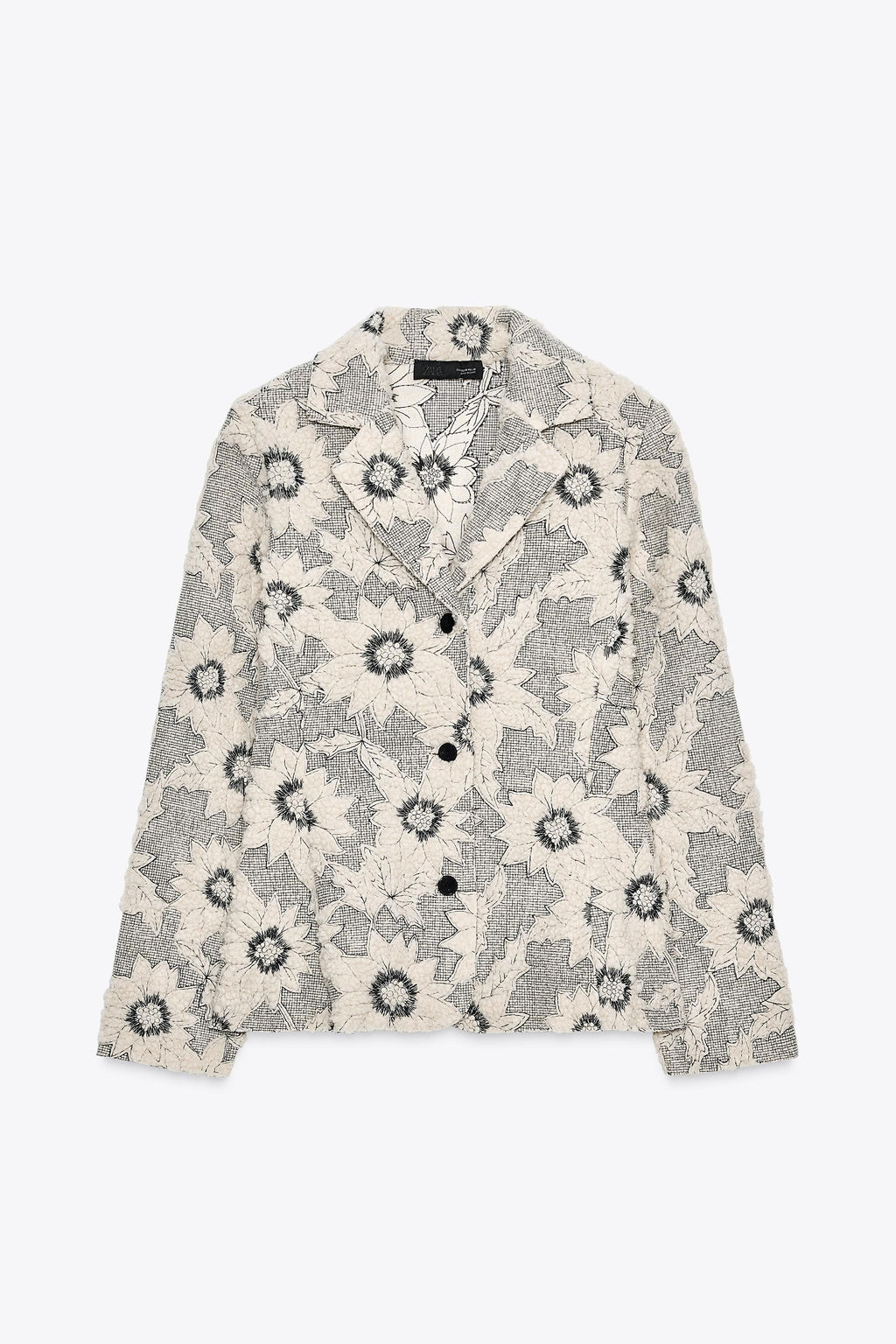 FLORAL TEXTURED KNIT BLAZER - Zara фото 5