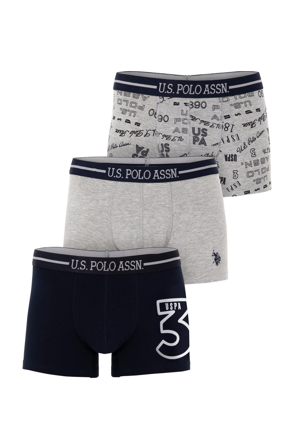 Мужское нижнее белье серого меланжа Неожиданная скидка в корзине - U.s. polo assn фото 8