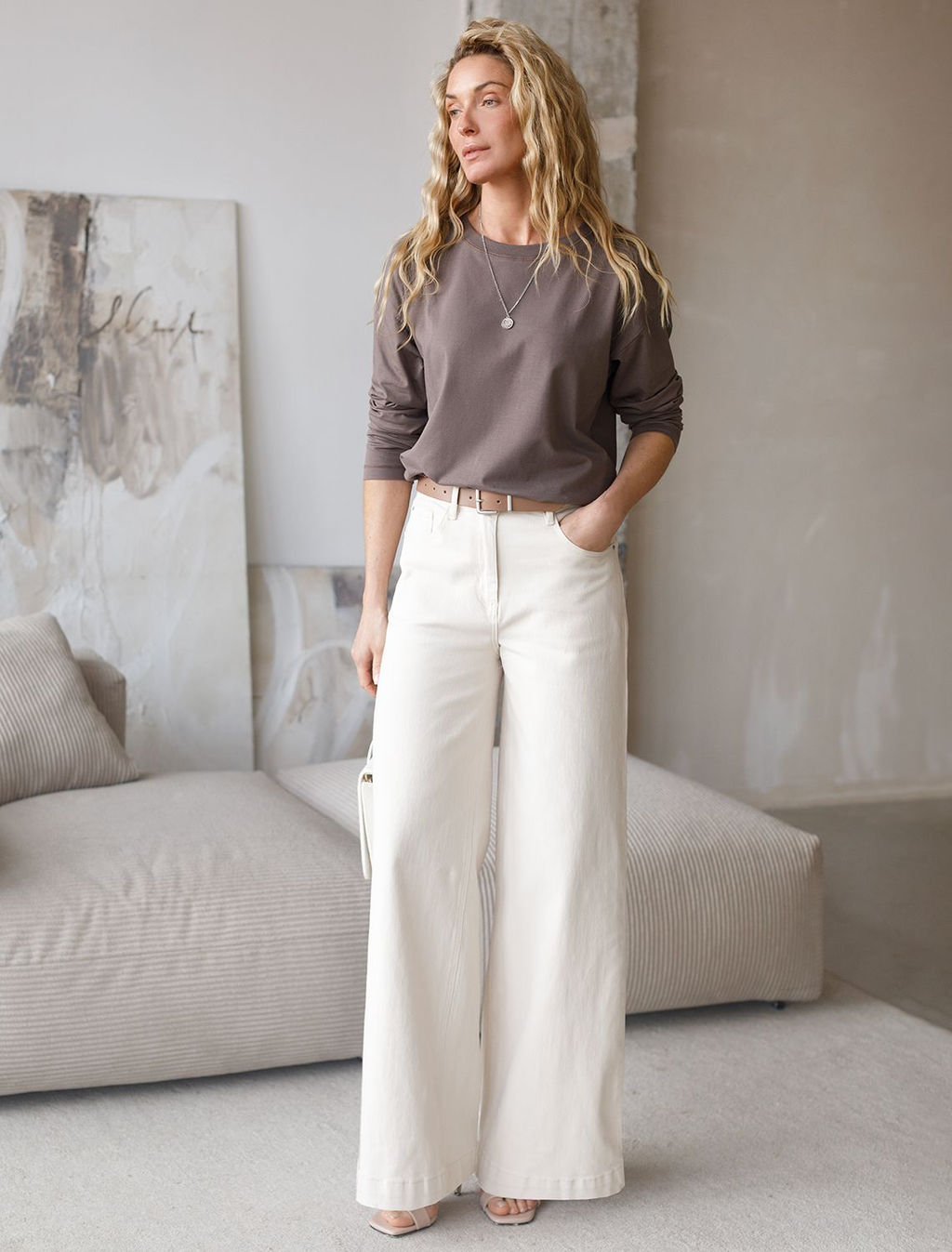 Базовый лонгслив из премиального хлопка с эластаном - Vilatte фото 5