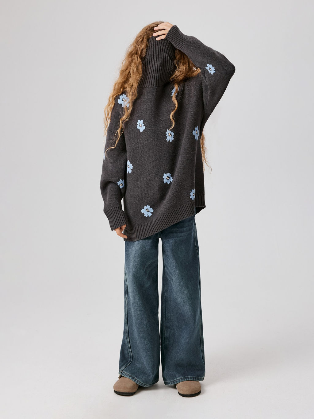 ACOOLA / Брюки джинсовые (утепленные) детские для девочек Zeya синий фото 5