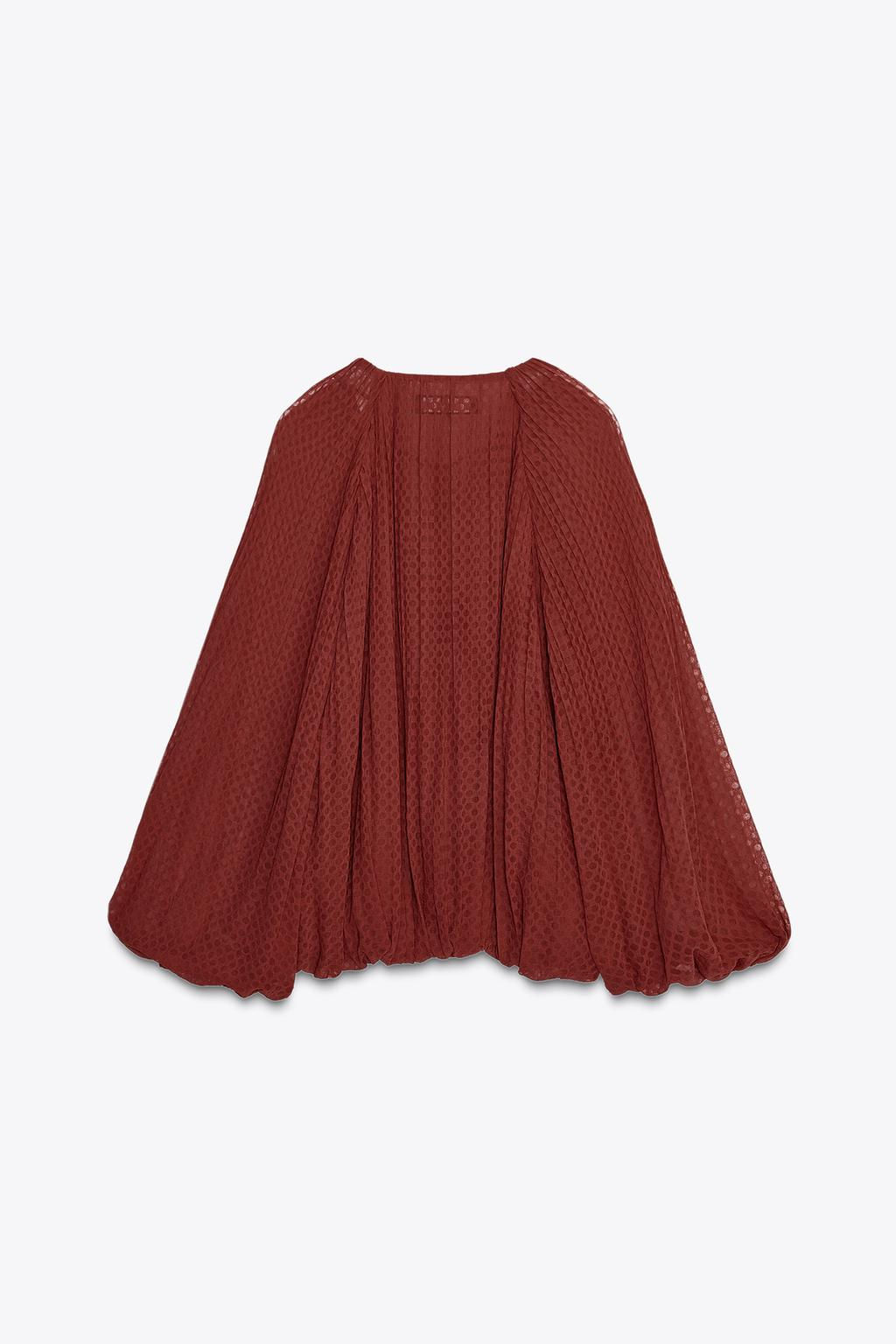 TASSEL PLEATED BLOUSE - Zara фото 10