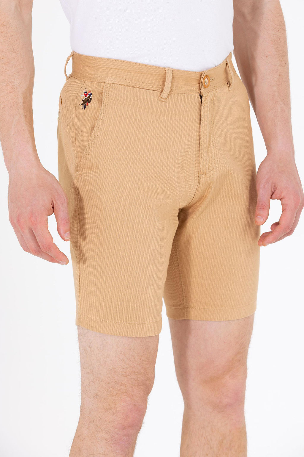 Мужские верблюжьи шорты-бермуды - U.s. polo assn фото 5