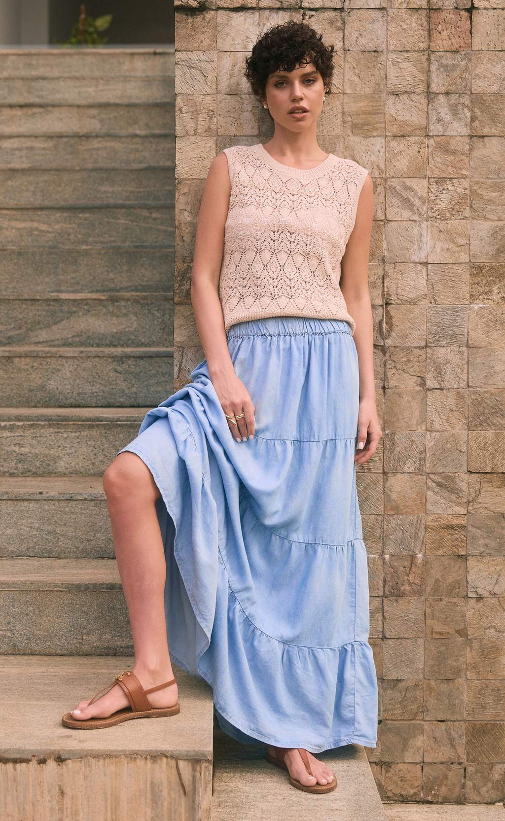 Юбка P512-0205 l.blue