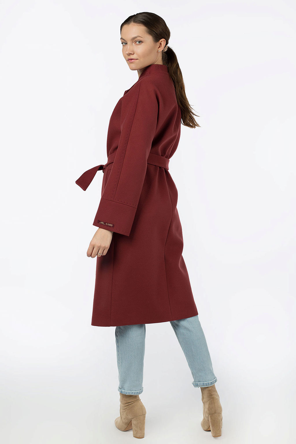 Пальто женское демисезонное (пояс) - El podio фото 3
