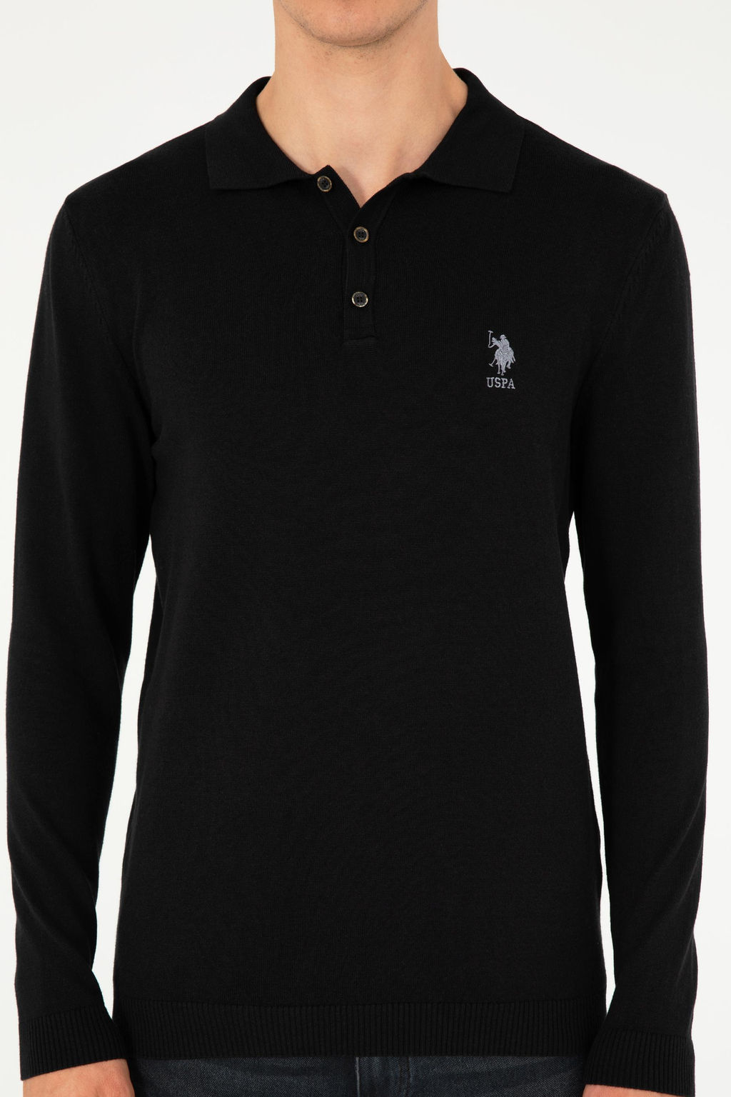 Мужской черный базовый свитер Неожиданная скидка в корзине - U.s. polo assn фото 6