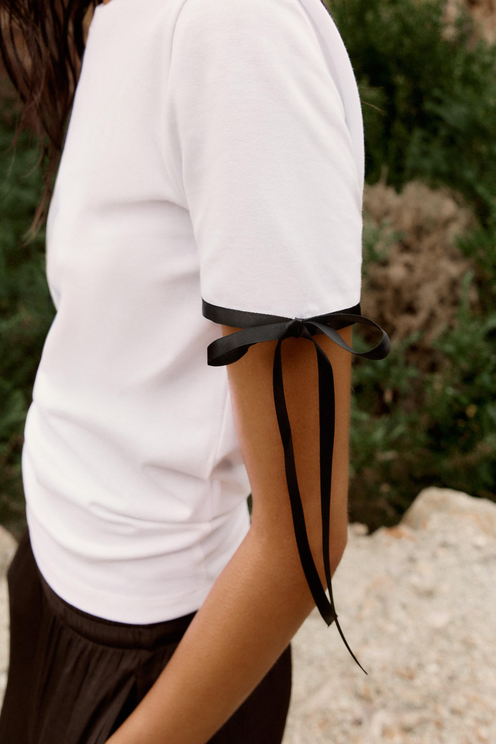 T-SHIRT WITH CONTRAST BOWS - Zara фото 11