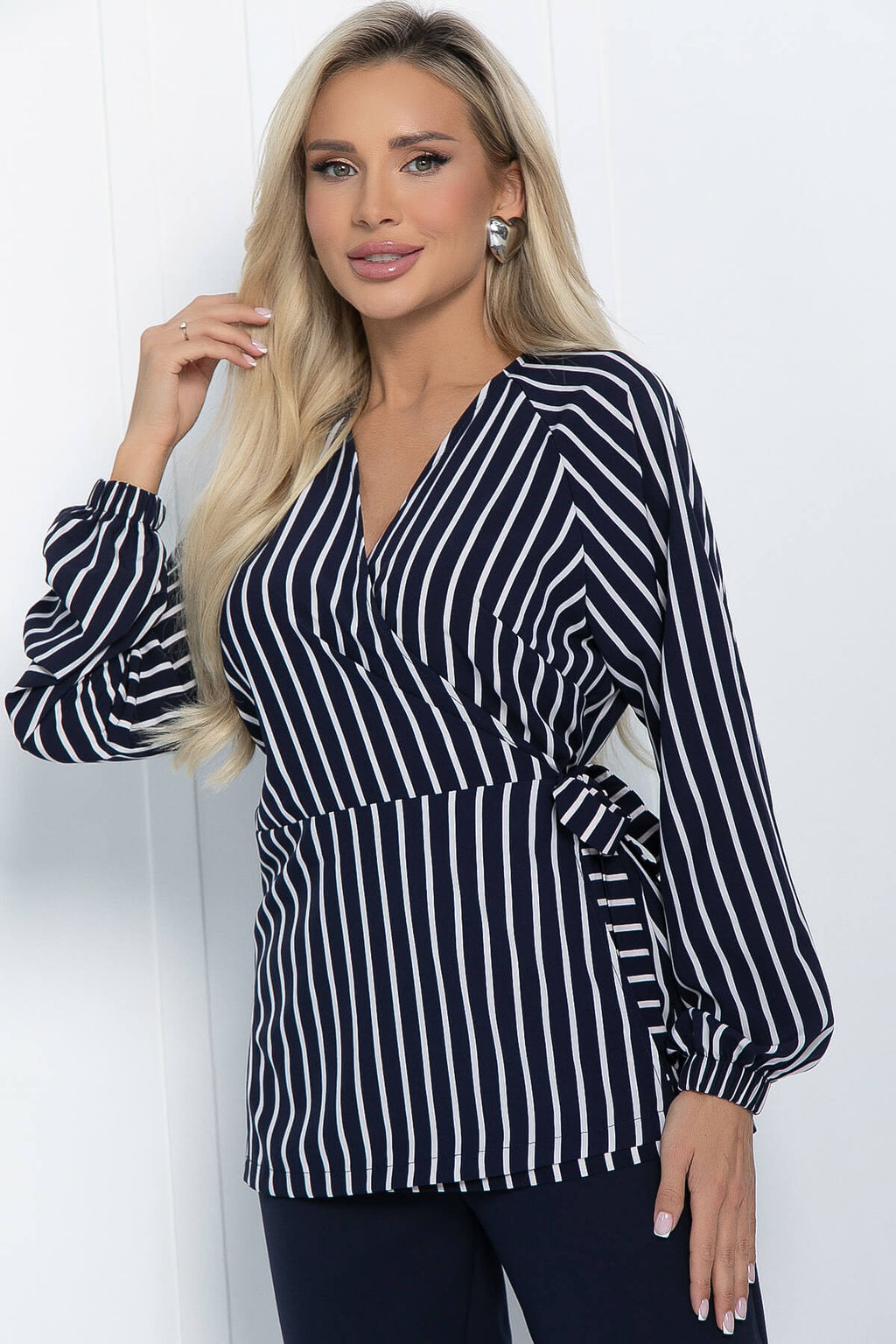 Блуза Совершенство линий (синяя) Б11451 - Lt collection фото 4