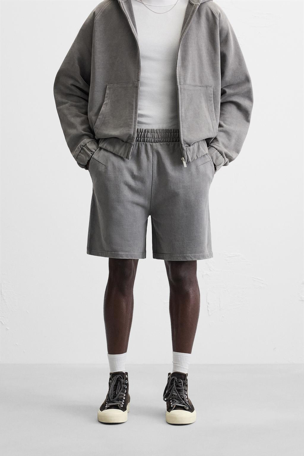 RELAXED FIT JOGGER BERMUDA SHORTS - Zara фото 12