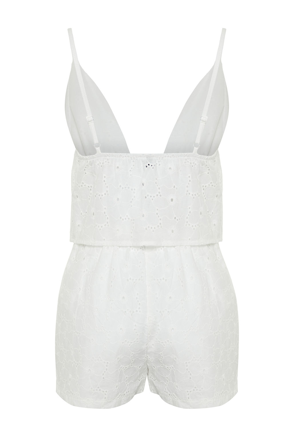 Trendyolmilla Mavi %100 Pamuklu Cicekli Astarl? Kendinden Desenli Sortlu Dokuma Pijama Tak?m? THMSS24PT00075 фото 9