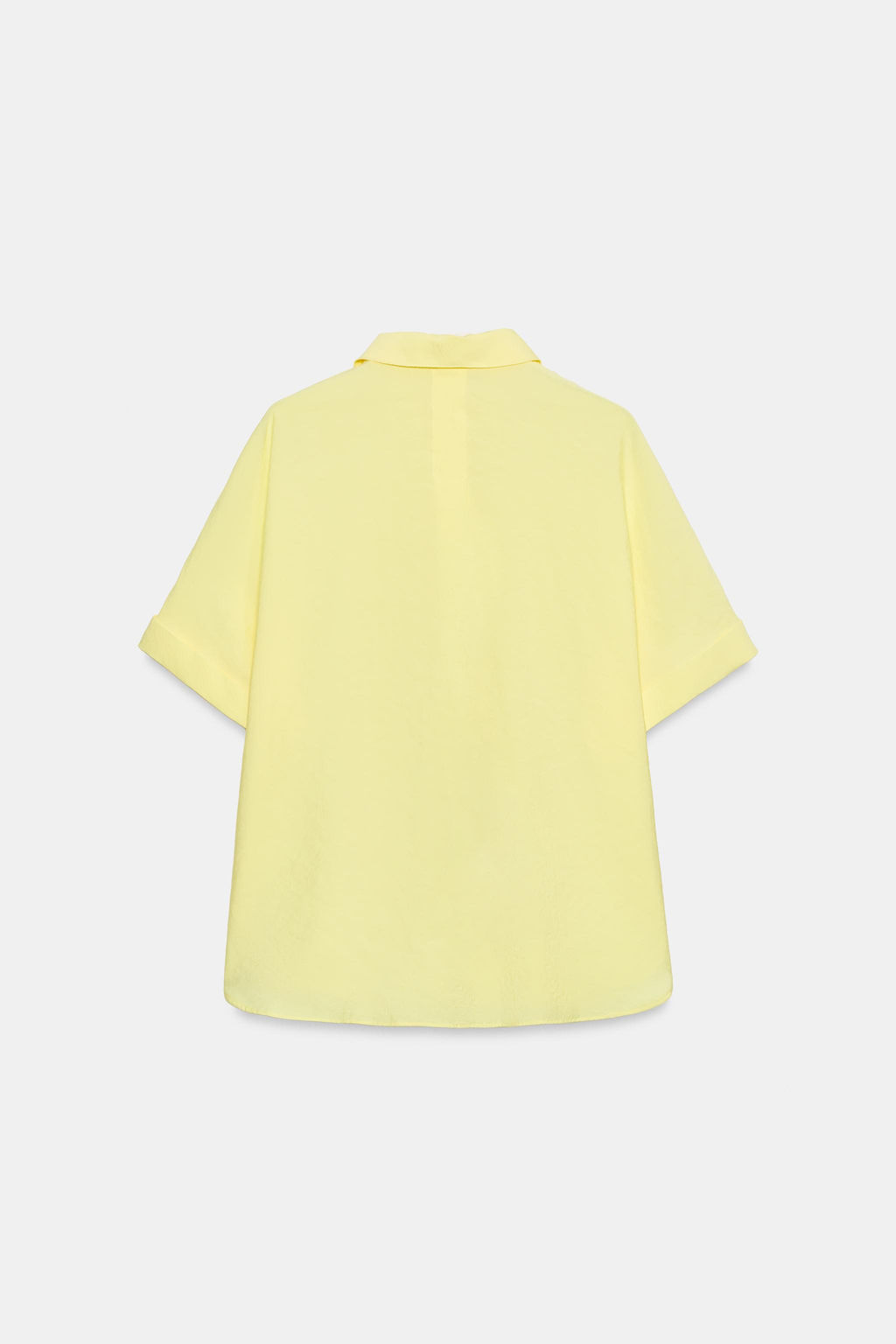 CAMISA FLUIDA MANGA CORTA / Amarillo