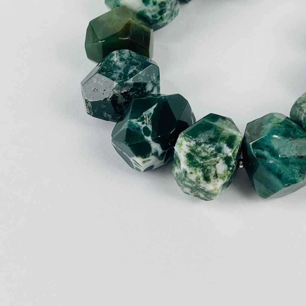 Браслет из Мохового агата 17 см +