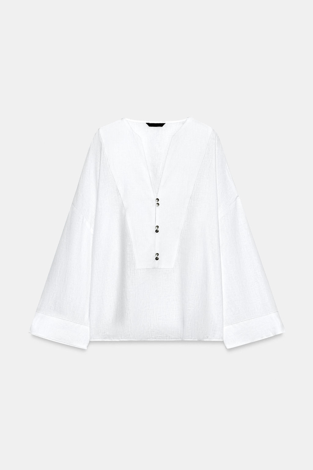 CAMISA KIMONO 100% LINO / Blanco