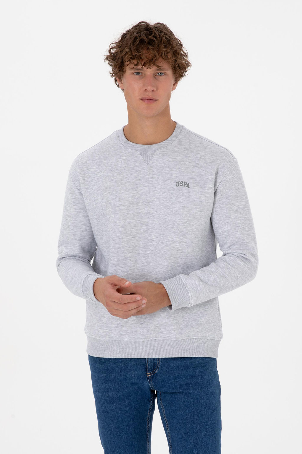 Erkek A__k Gri Basic Sweatshirt Sepette S_rpriz _ndirim - U.s. polo assn фото 3