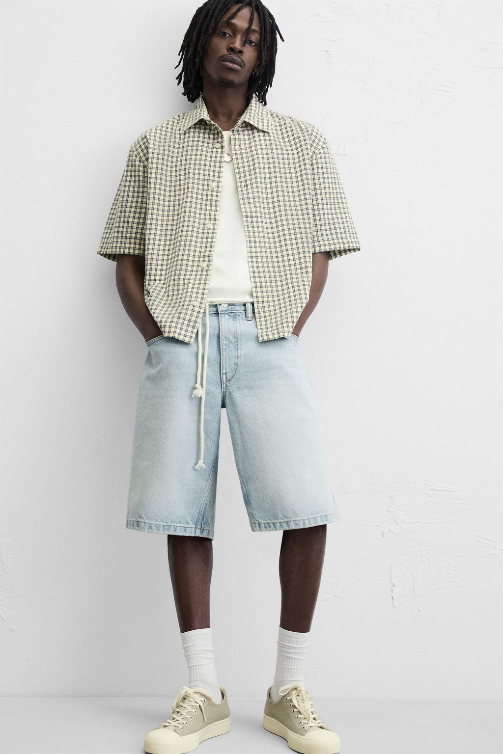 BAGGY FIT DENIM BERMUDA SHORTS - Zara фото 5