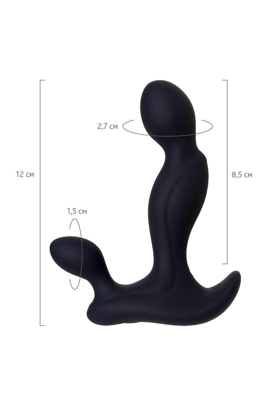 Анальный стимулятор POPO Pleasure by TOYFA Vela, силикон, черный  фото 9