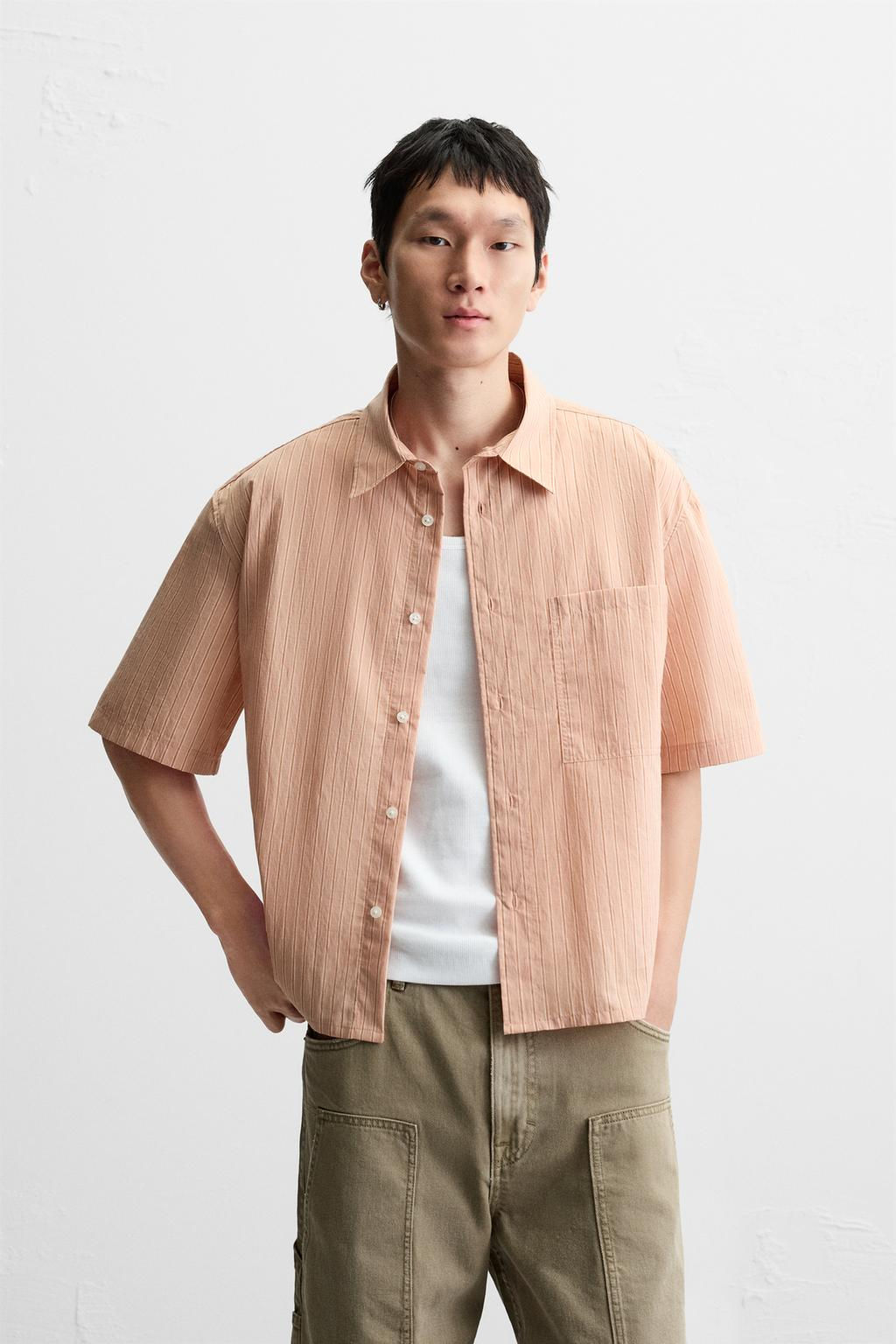 STRIPED CROPPED FIT SHIRT - Zara фото 2