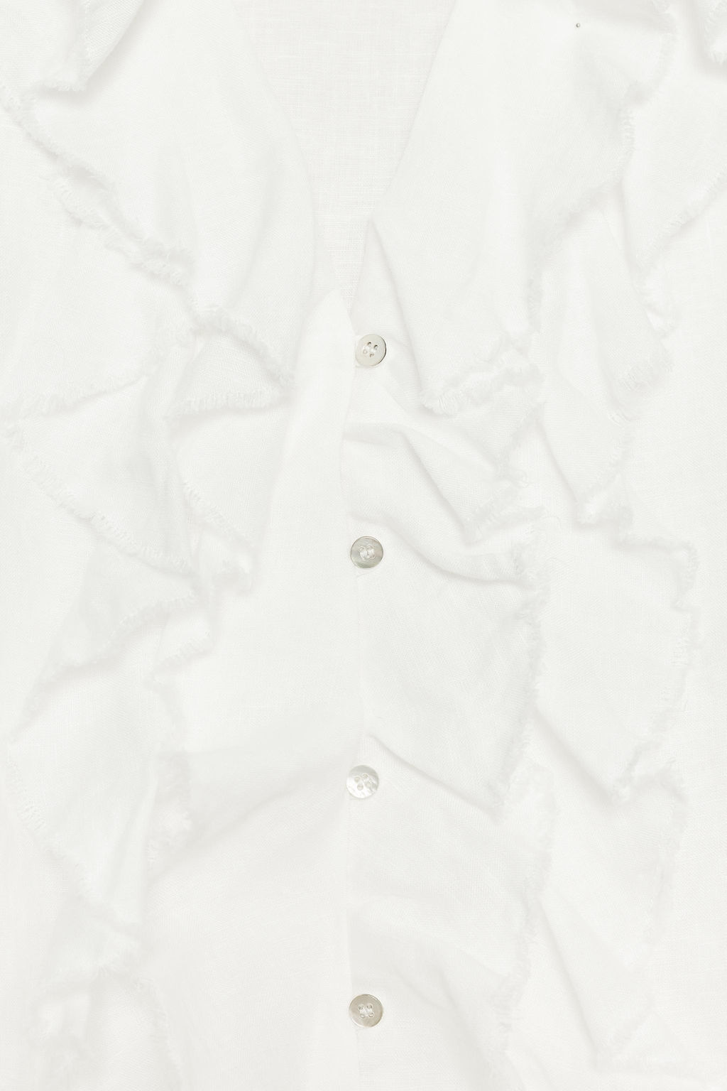 LINEN RUFFLE SHIRT ZW COLLECTION - Zara фото 7