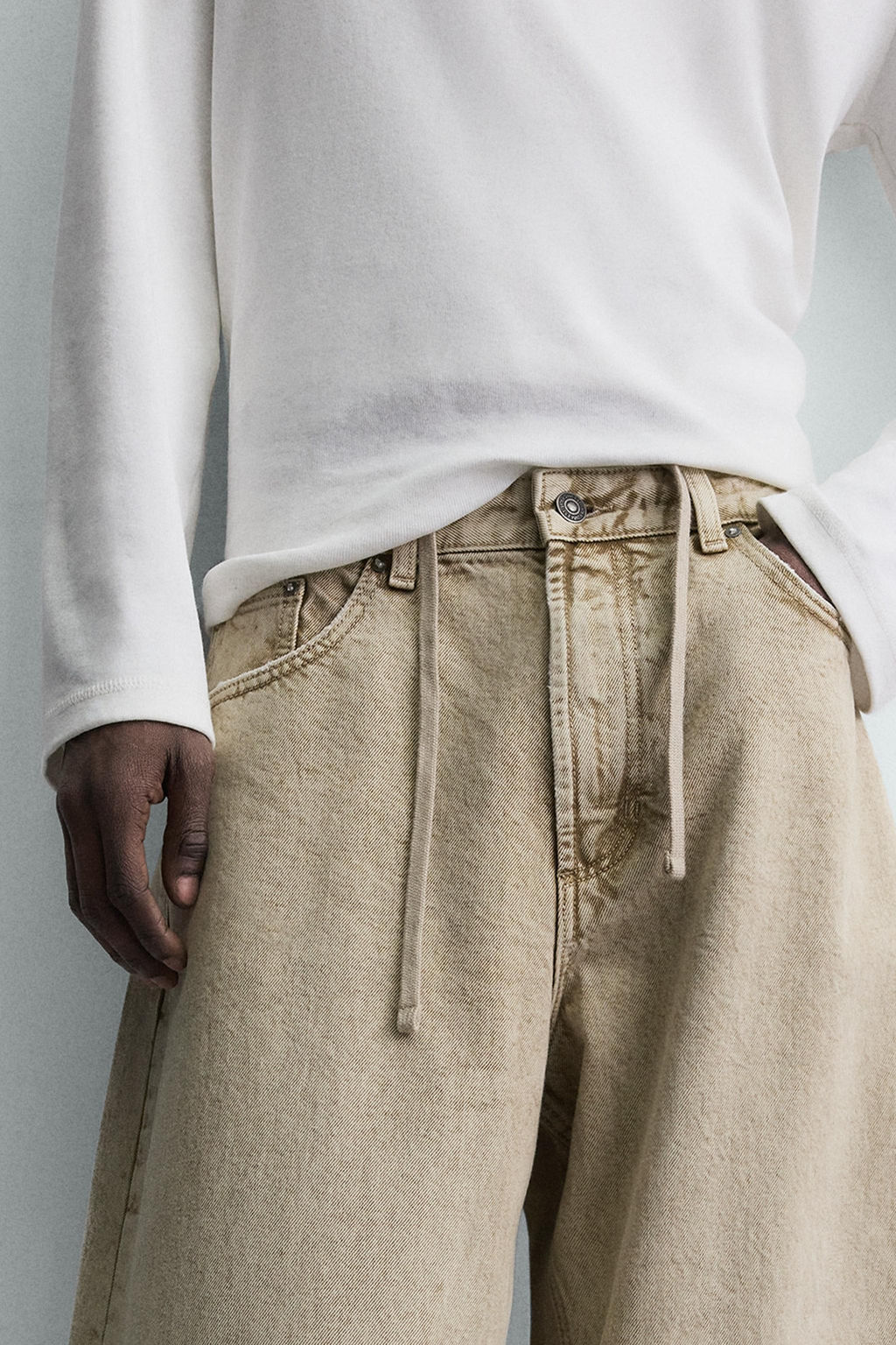 WASHED BARREL FIT TROUSERS - Zara фото 5