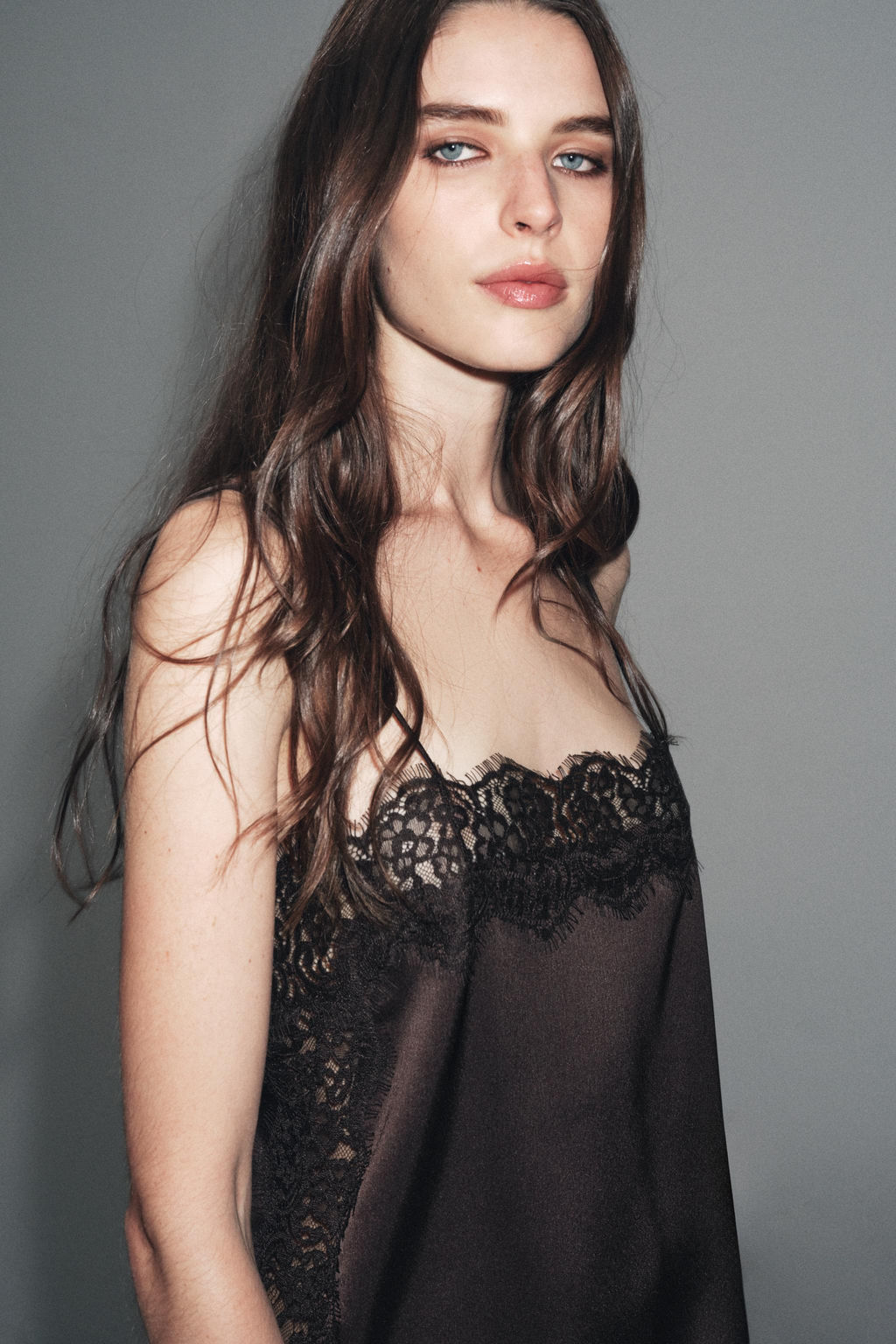 ZW COLLECTION SATIN LACE TOP - Zara фото 4