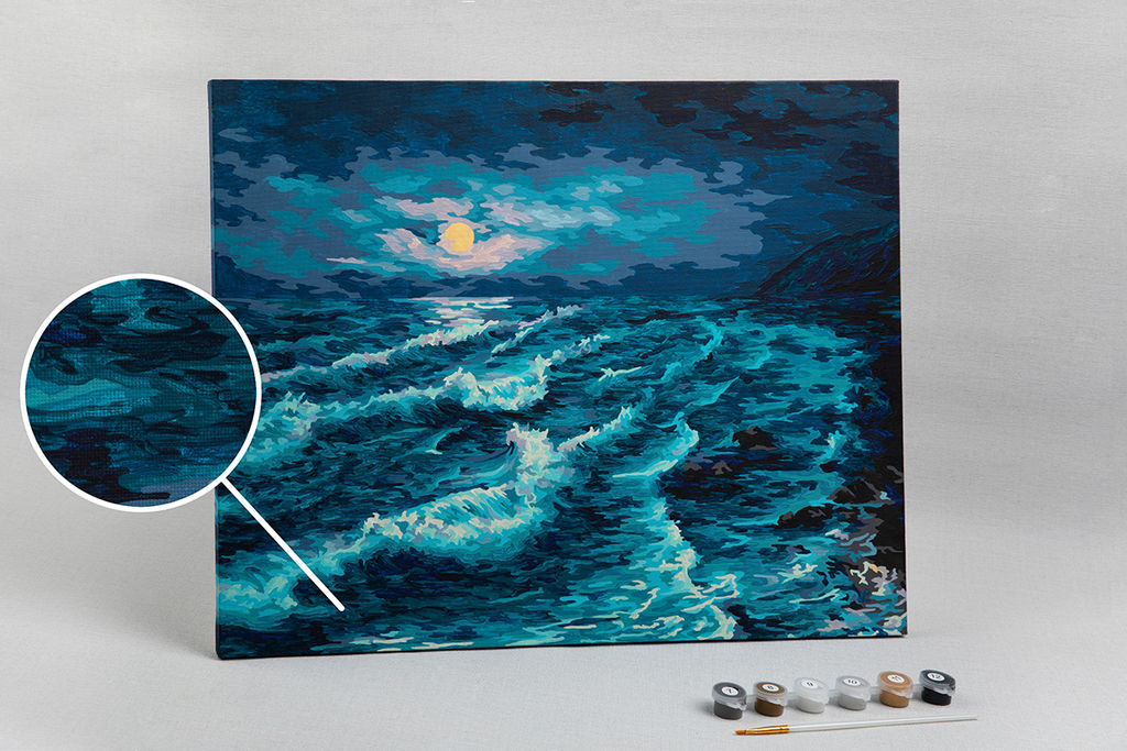 ФРЕЯ PNB/PL-087 Набор для раскрашивания по номерам 50 х 40 см Лунная ночь на море фото 6