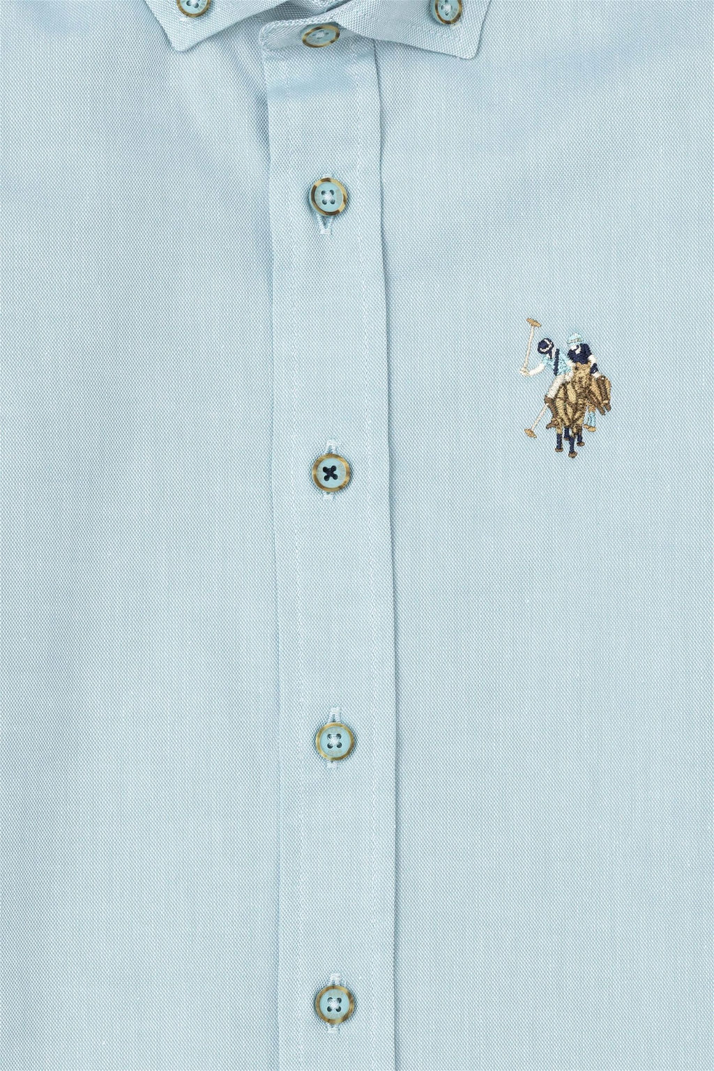 Рубашка U.s. Polo Assn для мальчика мятная хлопок  фото 3