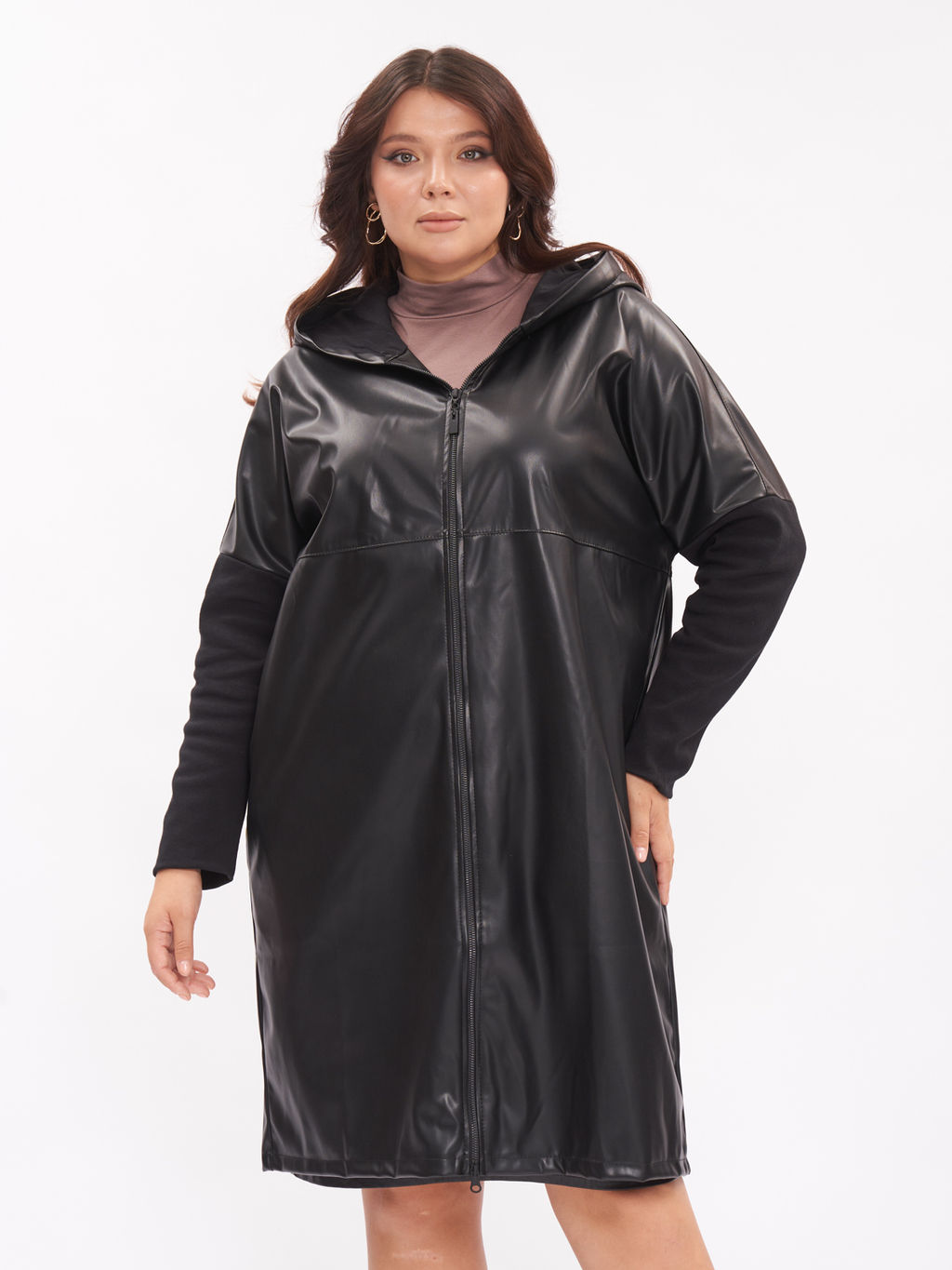 Пальто из эко-кожи PL10209BLK01 - Артесса фото 2