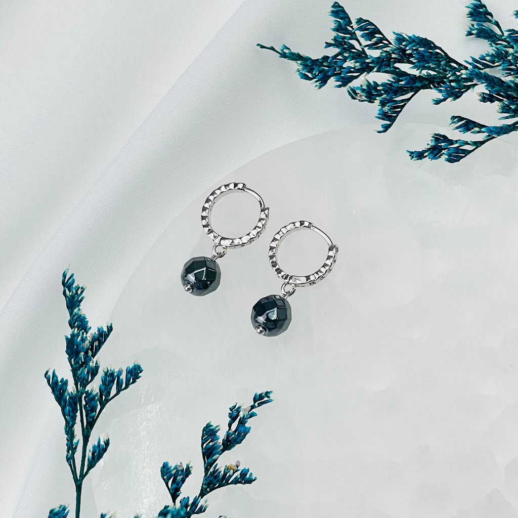 Серьги из Гематита