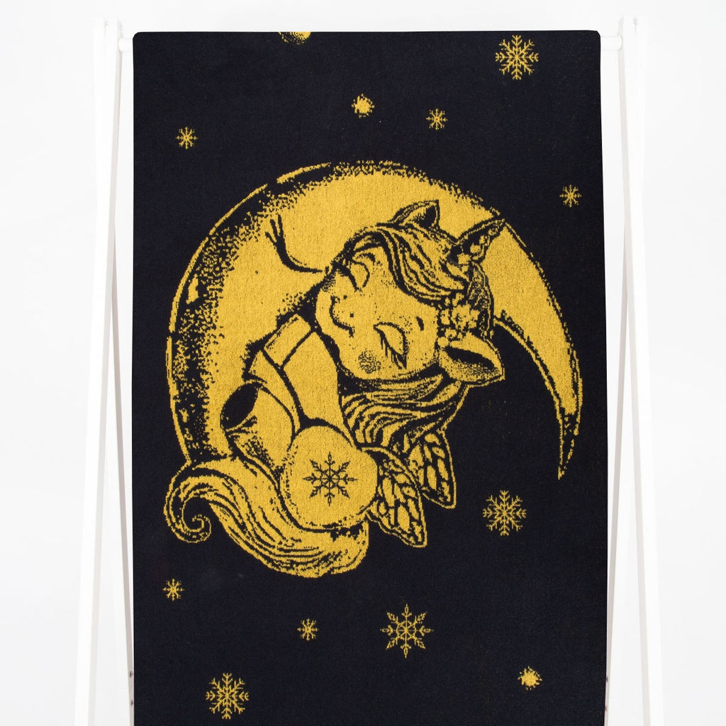 Полотенце махровое 6с102.411ж1 На луне(т.желтый) 67х150см